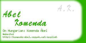 abel komenda business card